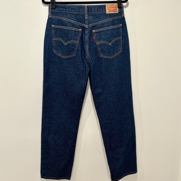Levi's Low Pro Pinstripe Straight Leg Mid Rise Jean - 27W 30L - IRR - Read Desc! - Picture 3 of 7